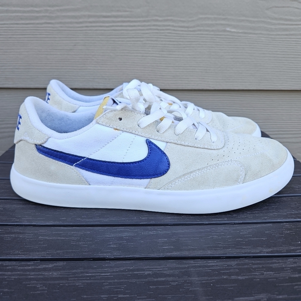 Nike Mens SB Heritage Vulc White Royal Blue Shoes Size 9.5 Sneakers CD5010-105
